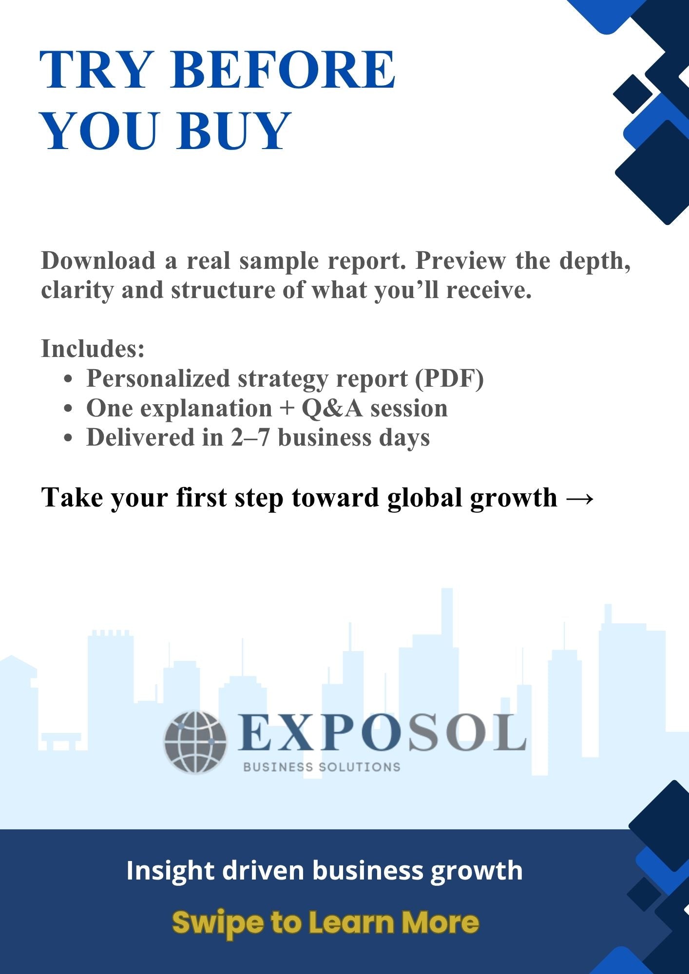 Personalized Export Growth Strategy Report